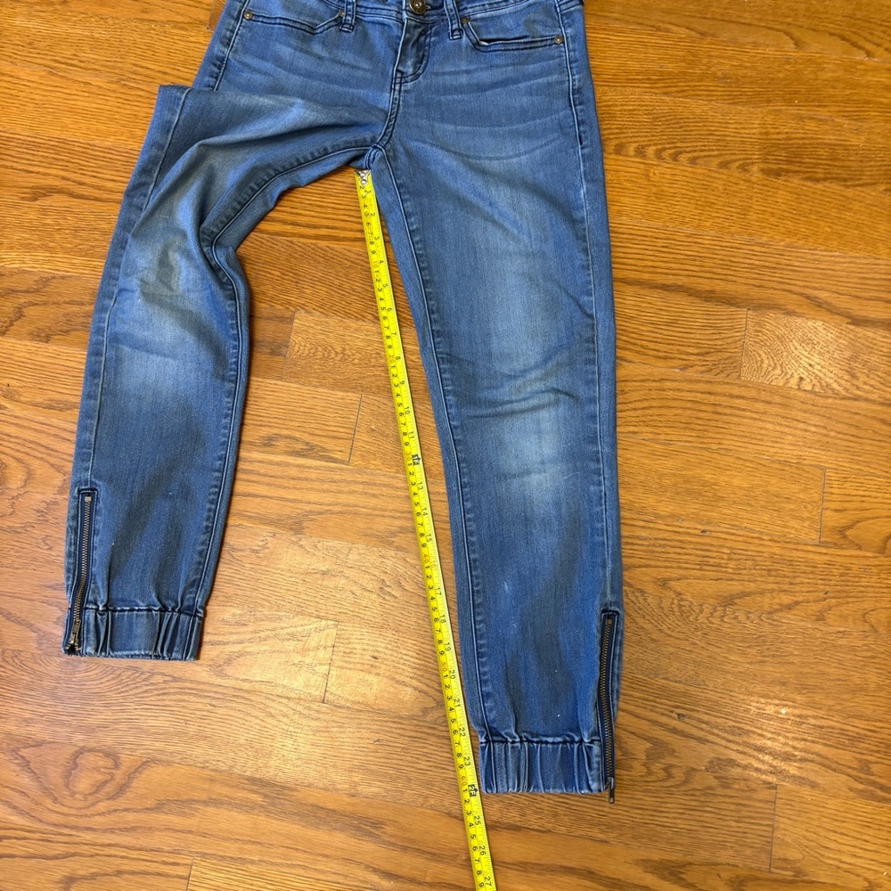 Guess Blue Ankle Zip Cuffed Jeans - Picture 7 of 8